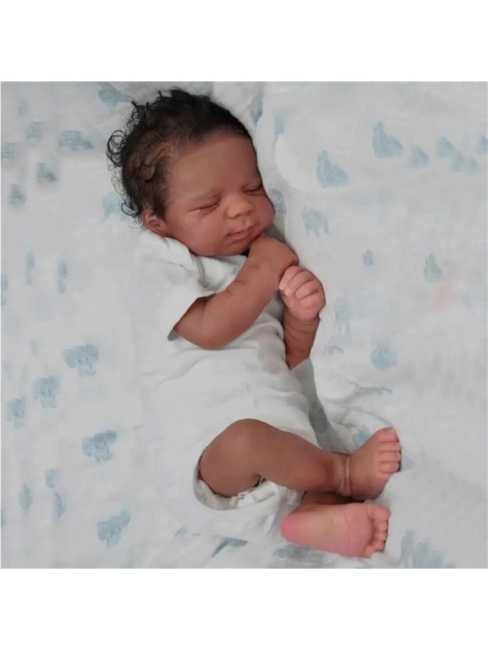 🆕Kids Reborn Baby Black 18 Inch Realistic Newborn Boy Silicone Full Body Dolls